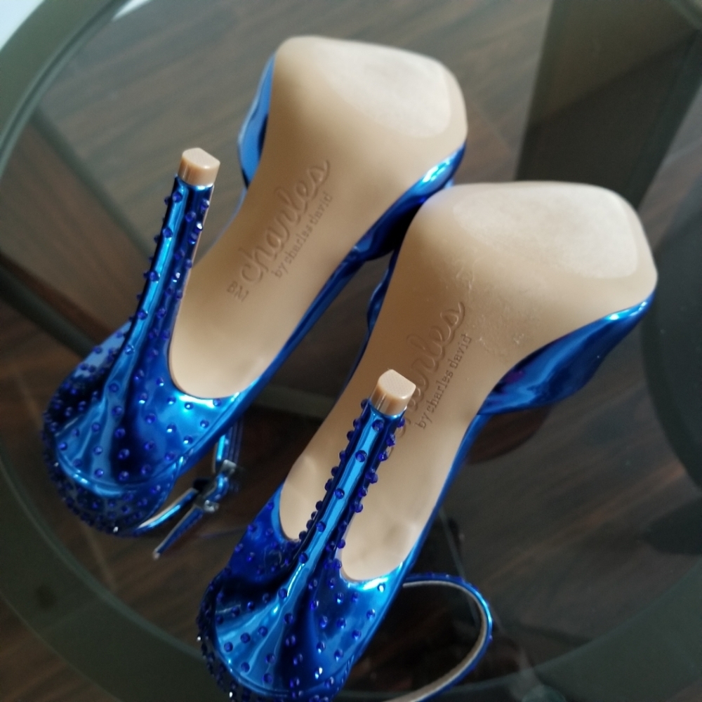 🆕️⬇️Charles by Charles David POISON Stiletto Ankle Strap Pump - Picture 12 of 16
